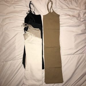 Cotton Blend Camisoles & Spandex Nude Slip
